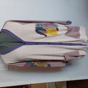 LOGO button-down sweater